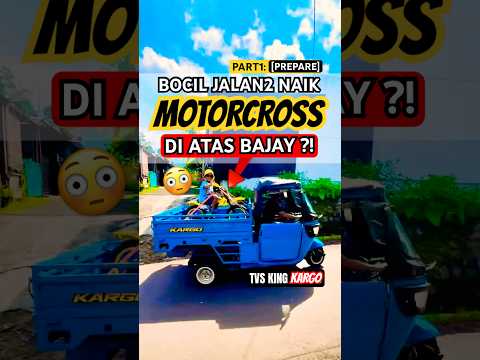 😳 Bocil jalan2 naik MOTORCROSS diatas BAJAY? #tvsking #bajaj #dirtbike #motorcross