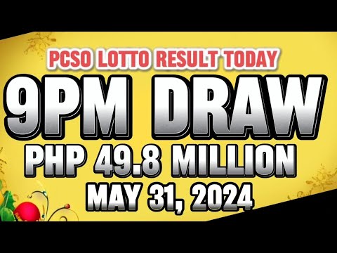 LOTTO 9PM DRAW RESULT TODAY MAY 31, 2024 #lottoresulttoday #pcsolottoresults #lottowinningnumber