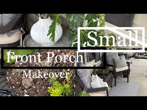 Small Front Porch Makeover /Spring Porch Decor Idea On A Budget 2023