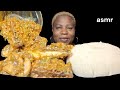 African food mukbang/ okra soup and fufu mukbang ( eating Sound ASMR)