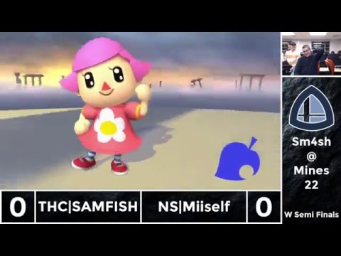 Sm4sh@Mines 22 - THC|SAMFISH (Villager) Vs. NS|Miiself (Ness) - Winners Semifinals