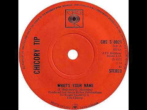 UK New Entry 1972 (102) Chicory Tip - What's Your Name