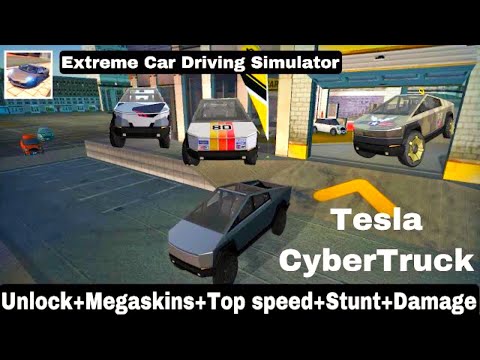 Extreme Car Driving Simulator Tesla CyberTruck Unlocked. #mzkgames #teslacybertruck #ios #android