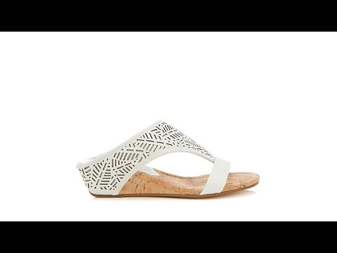 Donald J. Pliner Darin Leather Cutout Thong Sandal