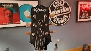 Video thumbnail for 1989 Epiphone "Gibson" Les Paul Standard Open Book Headstock Long Tenon Neck by Essex Recording Studios