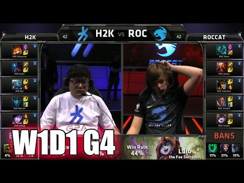 H2K Gaming vs ROCCAT | S5 EU LCS Summer 2015 Week 1 Day 1 | H2K vs ROC W1D1 G4 Round 1