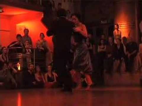  Esteban Moreno  and  Claudia Codega  are  dancing  to  the  tango  "  Ensueños  "