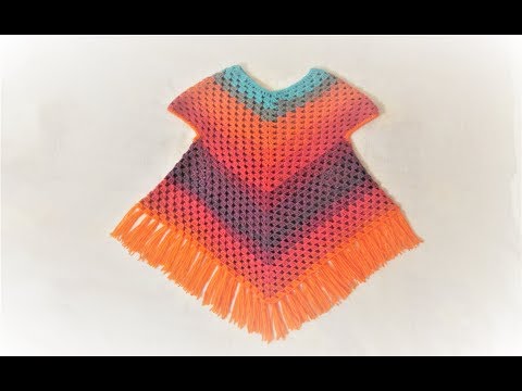 Poncho crosetat / model extrem de usor si rapid - Tutorial pas cu pas