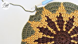 🌻Crochet FLOWER Inspired Hotpad | Crochet in the round Pot Holder | How to crochet | Tapestry