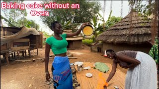 Baking Cake Using Sand in An African Village/ African village Life #shortvideo #africa #africanvilla