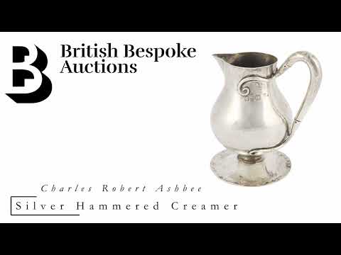 Charles Robert Ashbee Silver Hammered Creamer. Sold for £2,400!