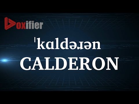 How to Pronunce Calderon in English - Voxifier.com