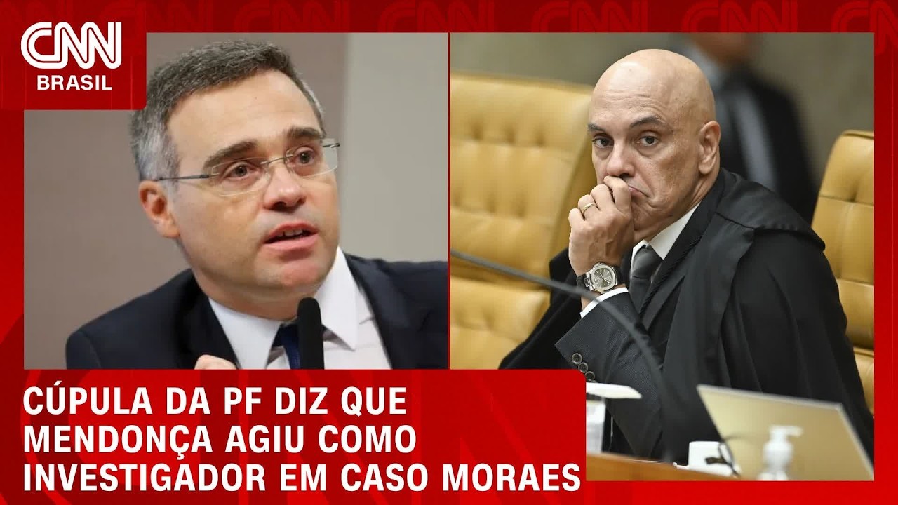 Cúpula da PF diz que Mendonça agiu como investigador em caso Moraes | LIVE CNN