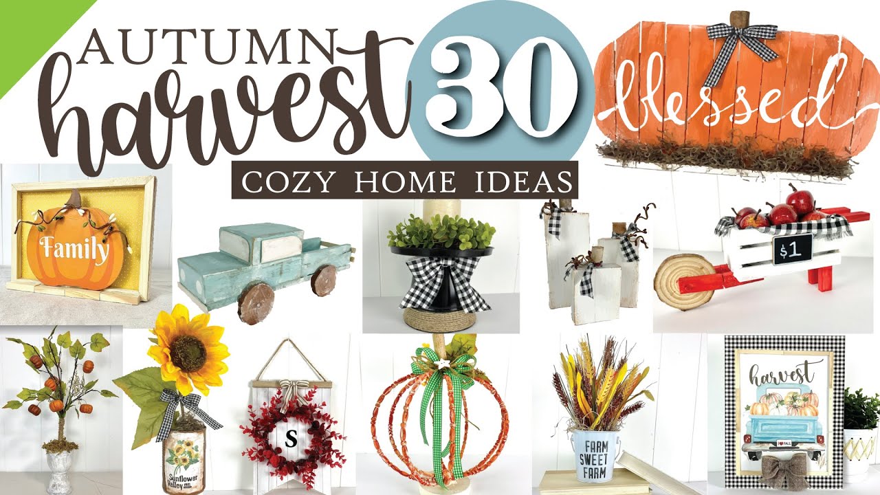 30 Fall Dollar Crafts You will LOVE | Easy to Follow Home Decor Steps