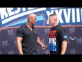 The Rock John Cena Face Off At WrestleMania 28 Press Conference