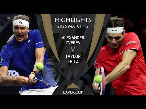 Alexander Zverev v Taylor Fritz Highlights | Laver Cup 2025 Match 12