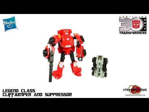 Video Review of the Transformers Generations: Legend Class Cliffjumper and Suppressor