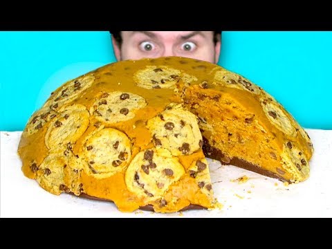 DIY CHOCOLATE CHIP COOKIE DOME - How To Make Dessert Cake!