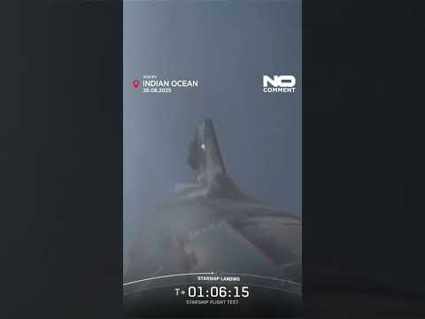 SpaceX Starship completes first orbital test before ocean fireball #nocomment #youtubeshorts
