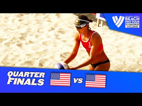 Stockman/Kraft vs. Cannon/Sponcil -  Quarterfinal Highlights Kusadasi 2022 #BeachProTour