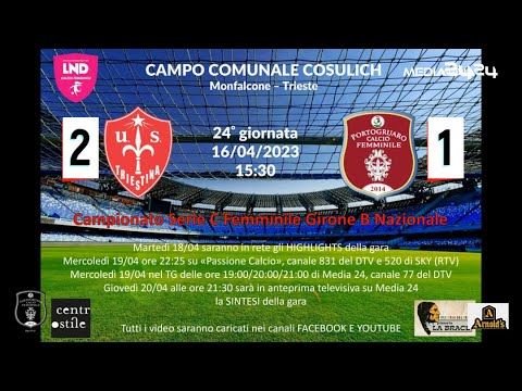 highlights c.f.Triestina 2 c.f.Portogruaro 1 - Stadio Cosulich  16/04/2023 FullHD