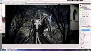 preview picture of video 'Dark Warrior Photoshop Manipulation'