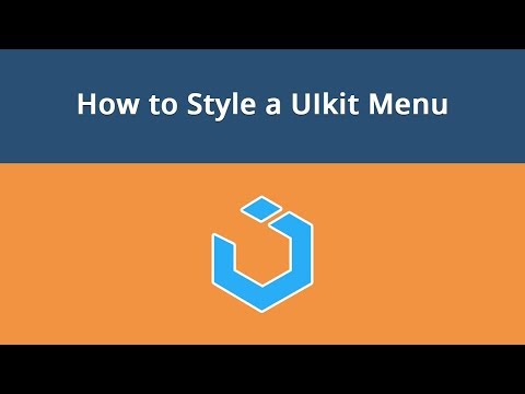 UIkit Framework Lesson 11 How to Style a UIkit Menu
