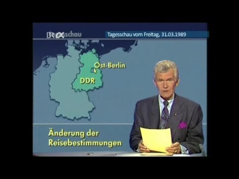 DDR 1989: Änderung der Reisebestimmungen [ARD "TAGESSCHAU" vom  31.03.1989]