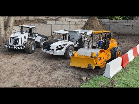 RC Volvo Dumper Truck, Wheel loader and Road Roller