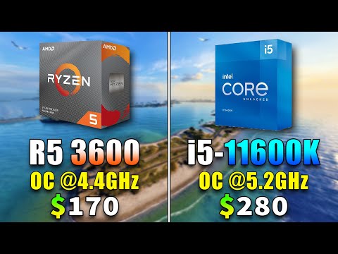 Ryzen 5 3600 @OC vs Core i5 11600K @OC | PC Gaming Tested