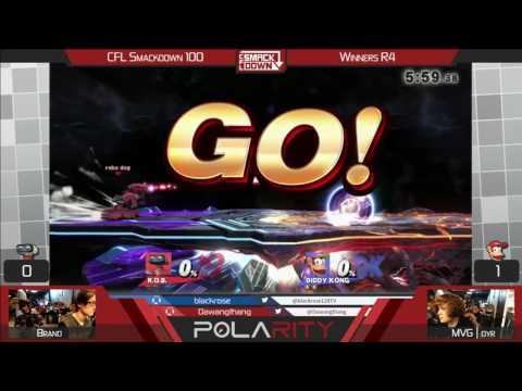 CFL Smackdown 100 WiiU - Brand (R.O.B.) vs MVG dyr (Diddy Kong) - Winners R4