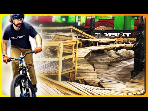 Riding Dumb Lines at Rays Indoor Bike Park