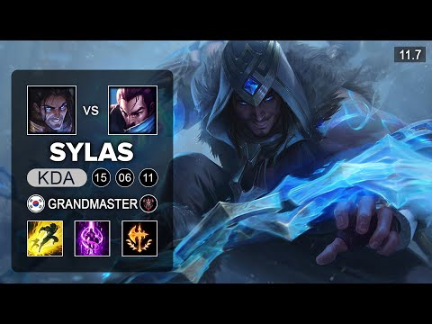 Sylas Mid vs Yasuo - KR Grandmaster Patch 11.7