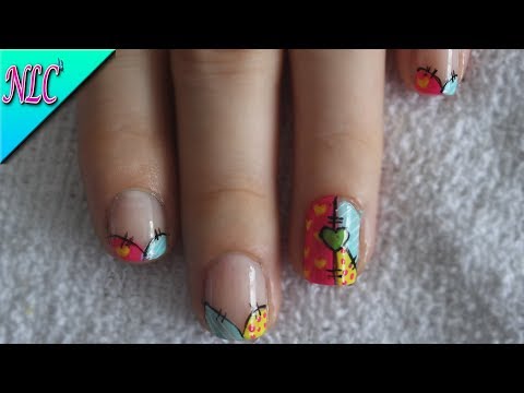 DECORACIÓN DE UÑAS CORAZÓN Y PARCHES♥ – DISEÑO DE PARCHES Y CORAZONES – FRENCH NAIL ART – NLC