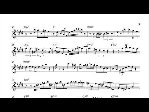 Sonny Stitt – I'll Remember April (Eb) Transcription