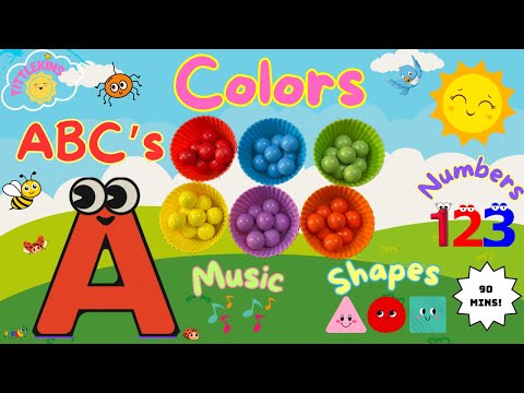 Learn Colors, ABC’s, Counting, Shapes, Nursery Rhymes & More! #toddlerlearning #baby #tittlekins
