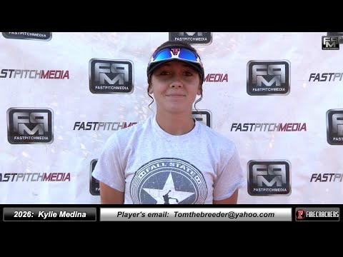 2026 Kylie Medina 4.0 GPA - Outfielder and First Base Softball Skills Video - Firecrackers EP
