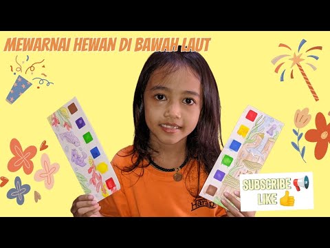 BELAJAR MEWARNAI MENGGUNAKAN KUAS DAN CAT AIR || LENNY