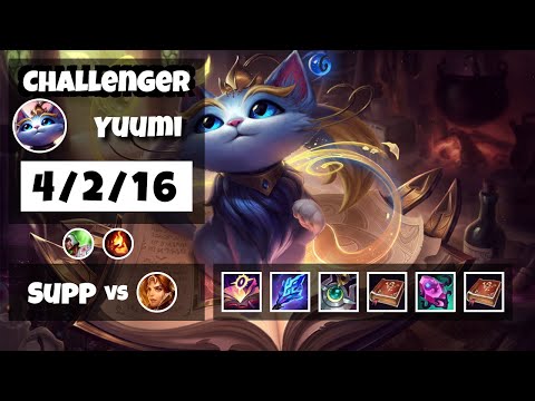 Yuumi vs Leona EU Challenger SUPPORT (4/2/16) - v11.14