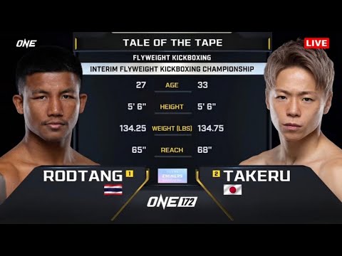 รถถัง Rodtang 🇹🇭  vs Takeru 🇯🇵 ( Full Fight )