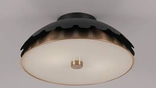 1_Watch A Video About the Possini Euro Calla Matte Black and Gold 2 Light Ceiling Light