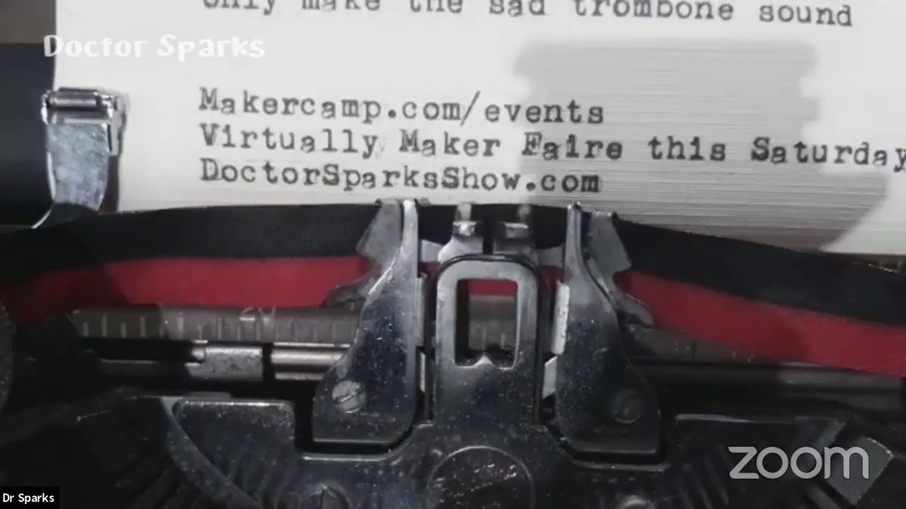 Maker Camp Live! - Typewriter Stories 5 with Doctor Sparks and Cecilia Olivera-Hillway