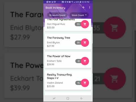 Book Inventory App Project Demo - Udacity Android Basics Nanodegree