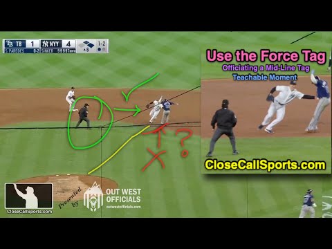 Teachable - Umpire Phil Cuzzi Uses the Force on Yankee Rizzo's Mid-Line Tag of Rays' Arozarena