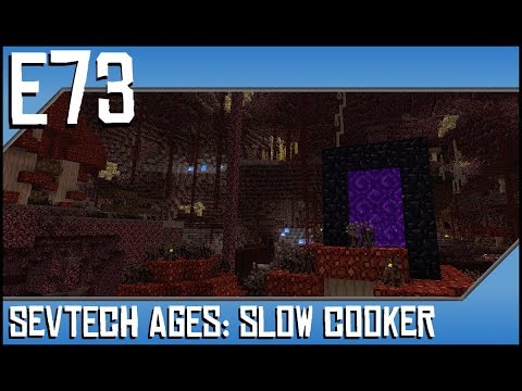 Sevtech Ages-Slow Cooker-Ep73-Modded Minecraft-Corphyry Larva, Sound Muffler, Filtered Hopper