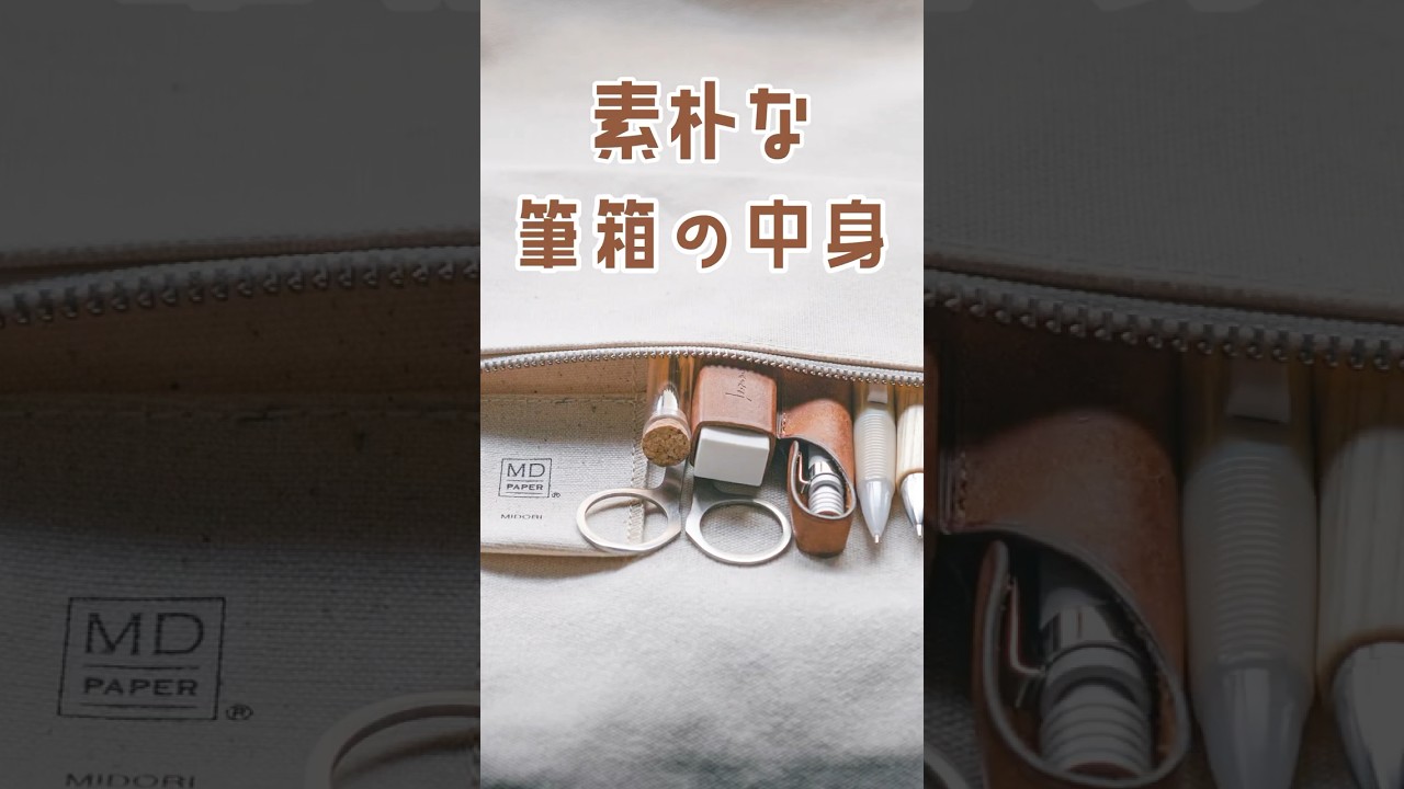 【筆箱紹介】素朴で温かい雰囲気の文房具で統一してみた☘️ #文房具 #筆箱紹介　#万年筆