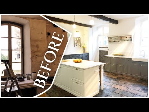 STUNNING french CHATEAU KITCHEN MAKEOVER  - in 9 MINUTES Time lapse #chateau #kitchenmakeover