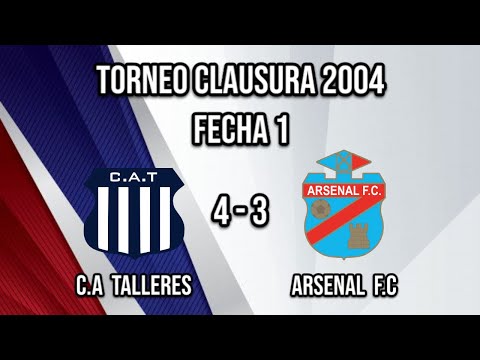 Talleres Cba vs Arsenal Sarandi - Torneo Clausura 2004 - Fecha 1 - Resumen Futbol Argentino