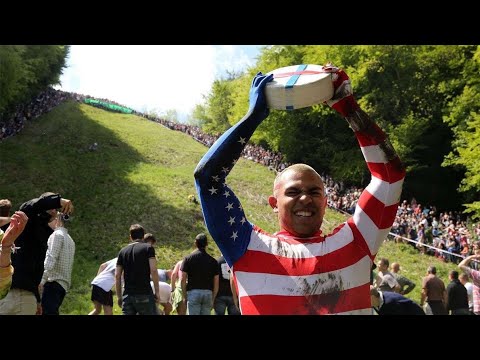 CHEESE ROLLING Cooper's Hill - from Footloose in the Cotswolds