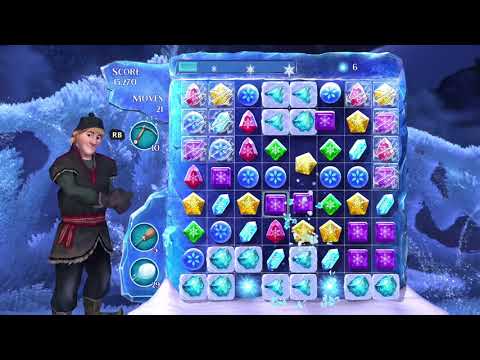 Frozen Free Fall: Snowball Fight Level 153 Walkthrough, No Power Ups